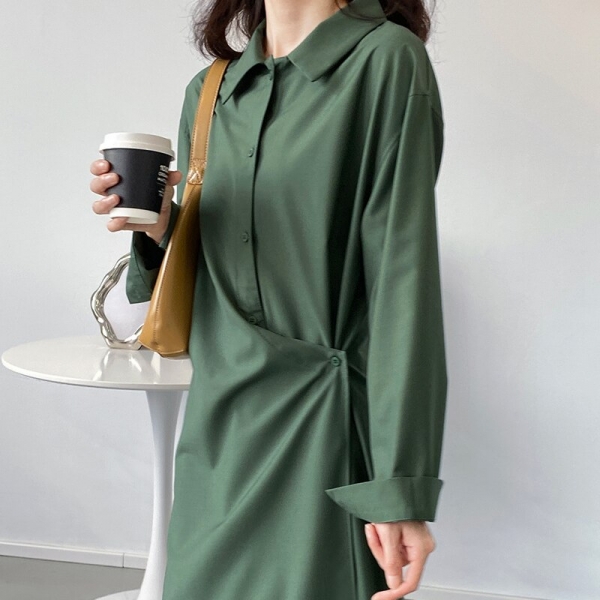 Summer Woman Casual Long Sleeve Dress